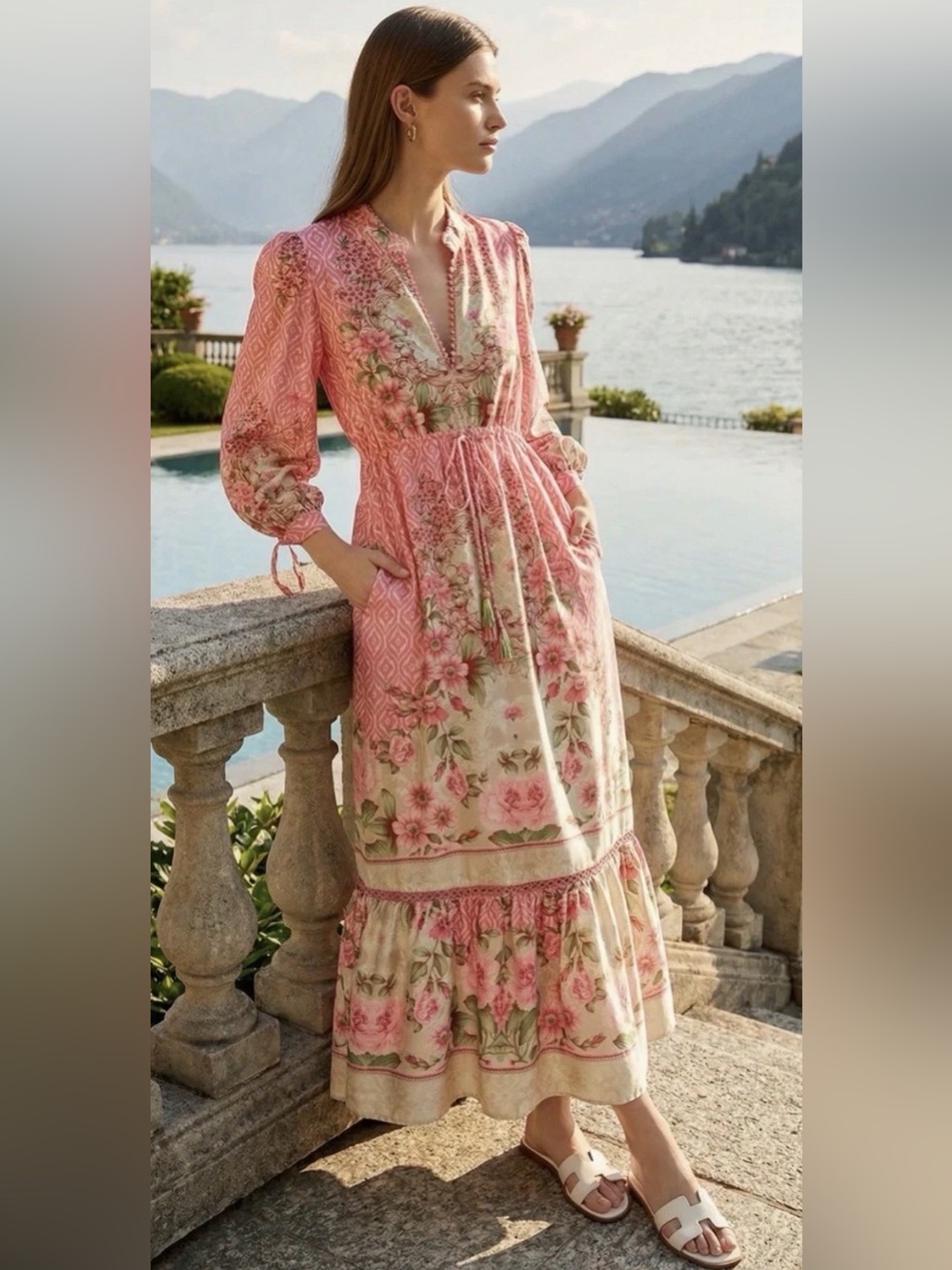 Trish Scully Evie Floral Maxi Dress - S - NWOT